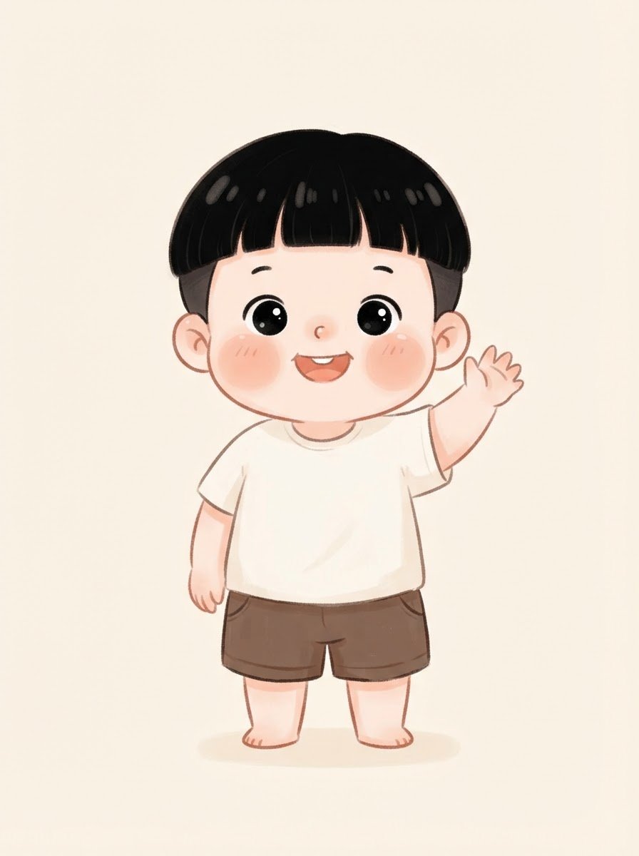 Gấu nhỏ đánh răng xinh
